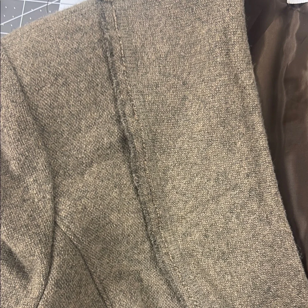 CaBi Brown Ruffle Front Wool Blazer - Picture 6 of 10